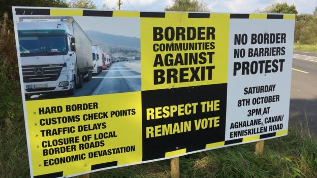 Brexit border protest